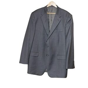 Hickey Freeman Blazer Mens 46L Long Gray Wool‎ Suit Jacket USA Sports Vintage